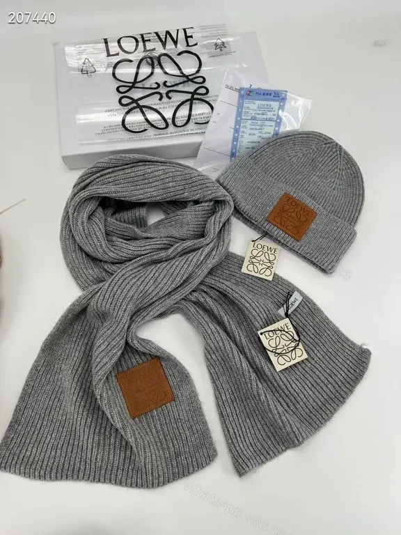 View 6 of Cozy Black Knit Set: Premium Wool-Blend Luxury Scarf & Beanie
