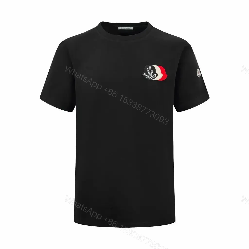 View 9 of Monochrome Crew Tee with Subtle Logo Detailing