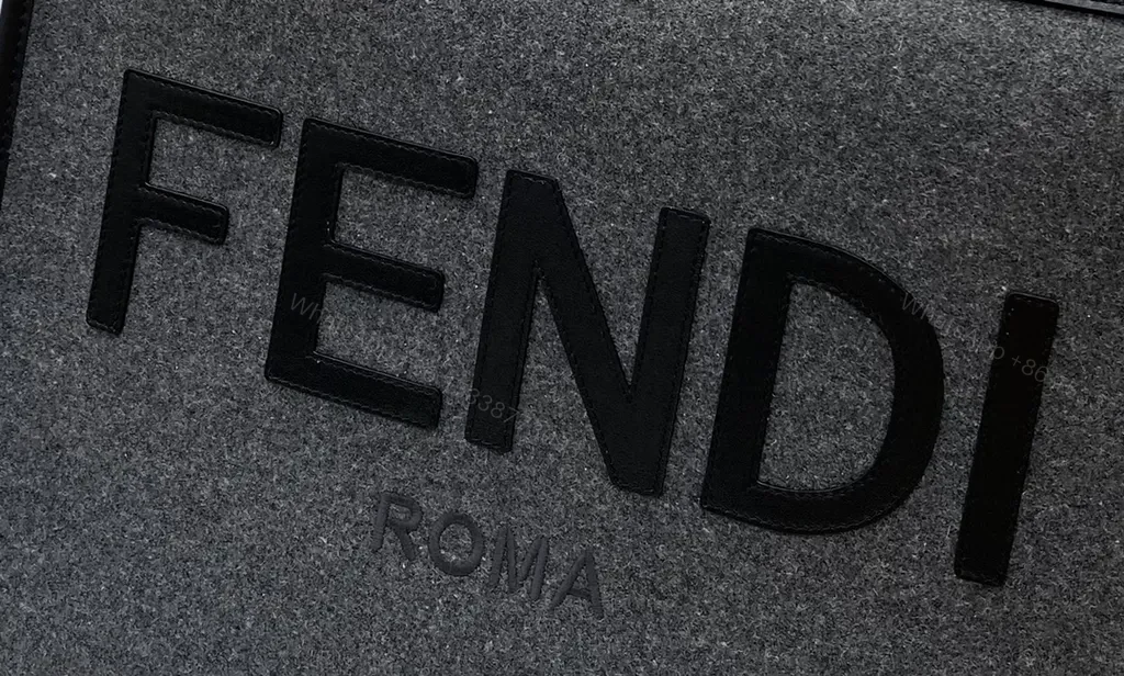 View 6 of Structured Wool-Blend Tote with Fendi-Inspired Accent Tote