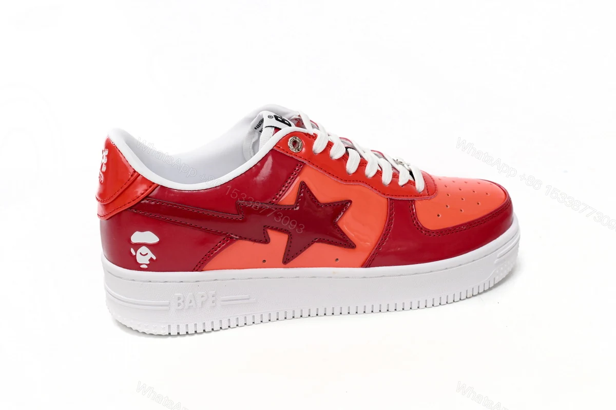 View 9 of Ape Bape Sta Low White Dark Red Mirror Surface 1H20 191 046