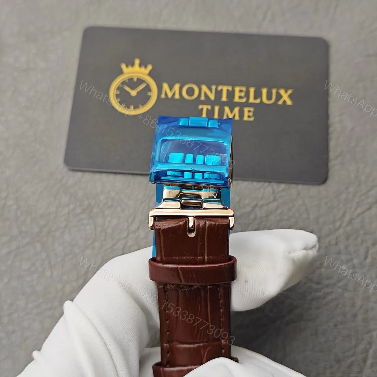 View 7 of Jaeger-LeCoultre Master Ultra Thin Moon Rose Gold Super Clone Replica