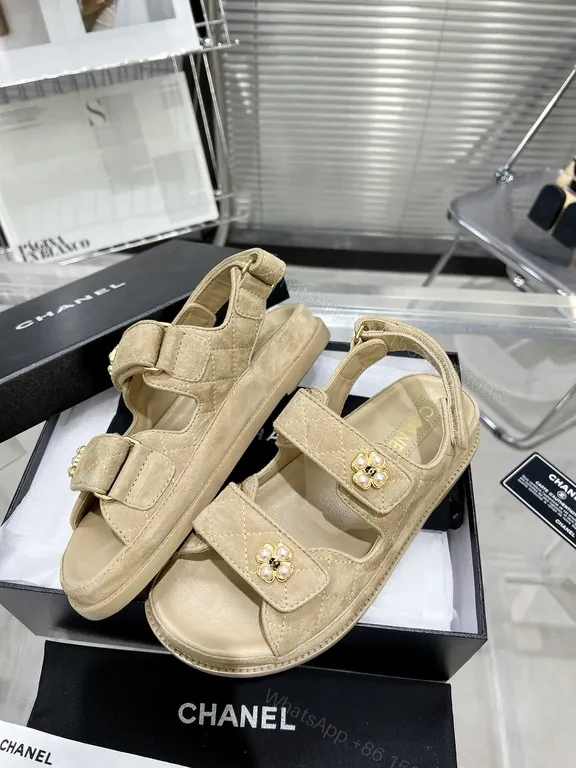 View 4 of Beige Quilted Sandals: Luxury Comfort, All-Day Wear
