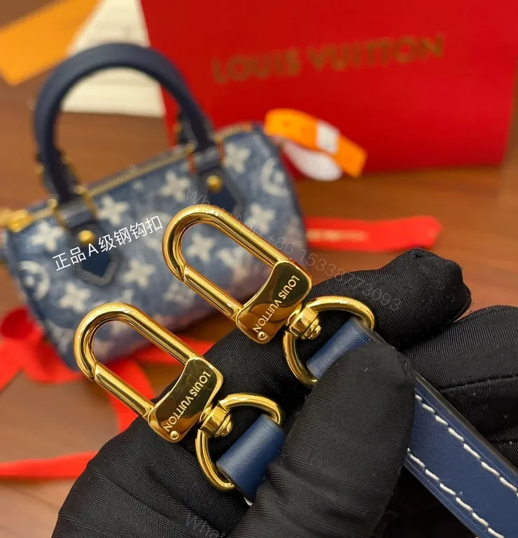 View 7 of Denim Monogram Satchel: City-Ready Luxe Bag