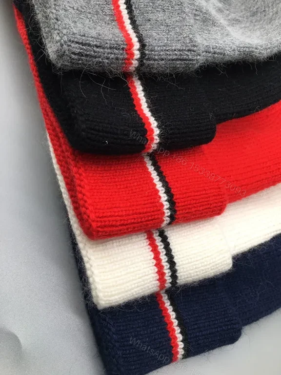View 5 of Cozy Moncler Knit Beanie - Signature Patch, Black, Luxury