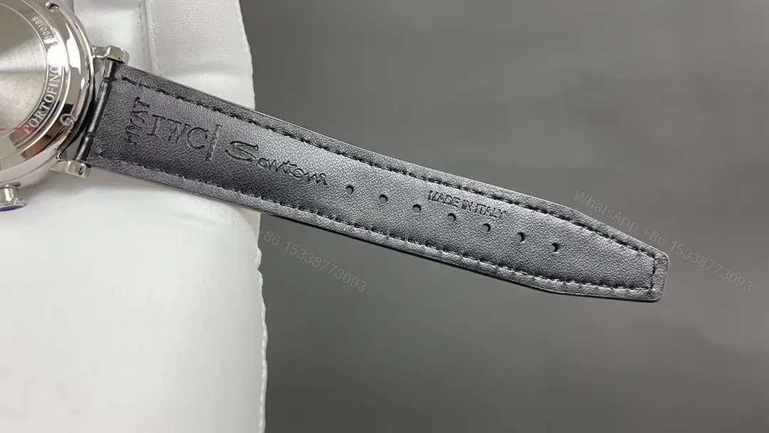 View 8 of IWC Portofino Chronograph Watch White Dial Black Leather Strap Ultimate 42MM IWC-PORT-CHR-WHT42-BLK