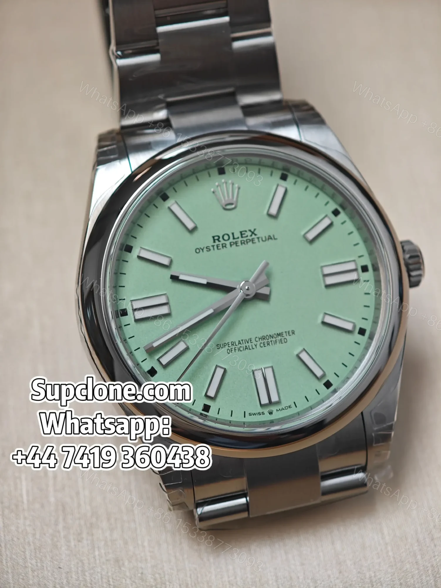 View 6 of Rolex Super Clone Oyster Perpetual M126000-0011 36mm Green Dial 3230 Movement
