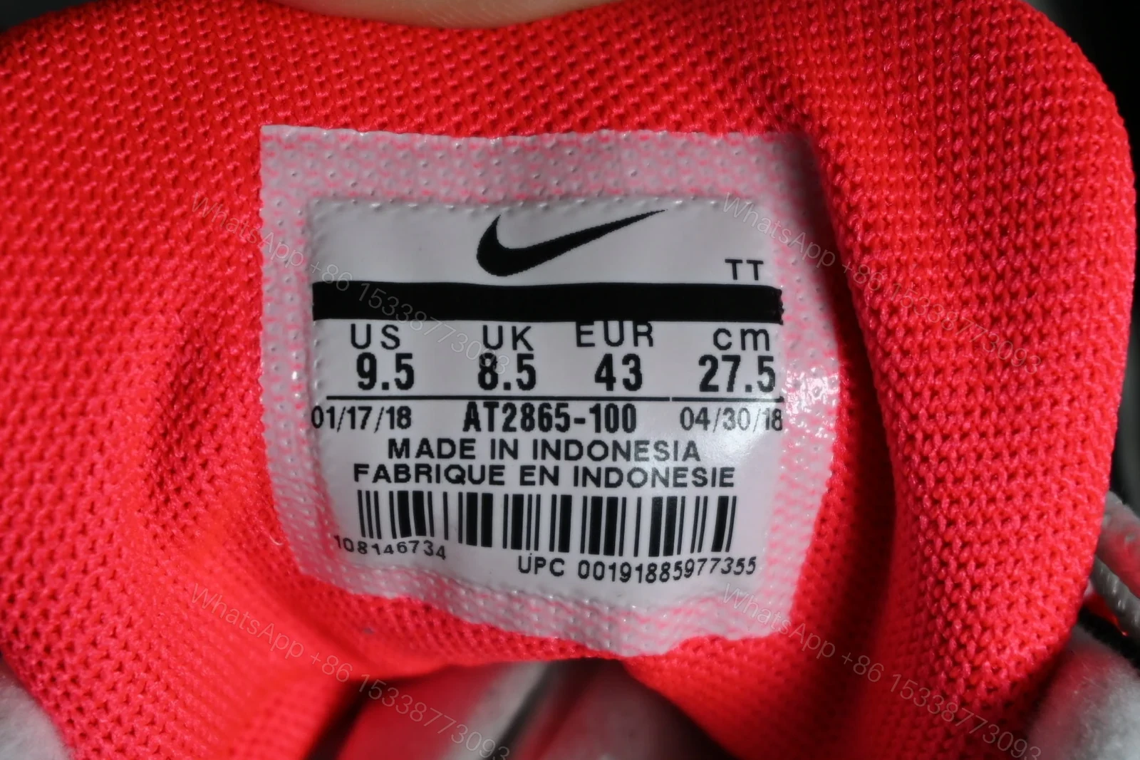 View 9 of Nike Air Max 95 OG Solar Red (2018)