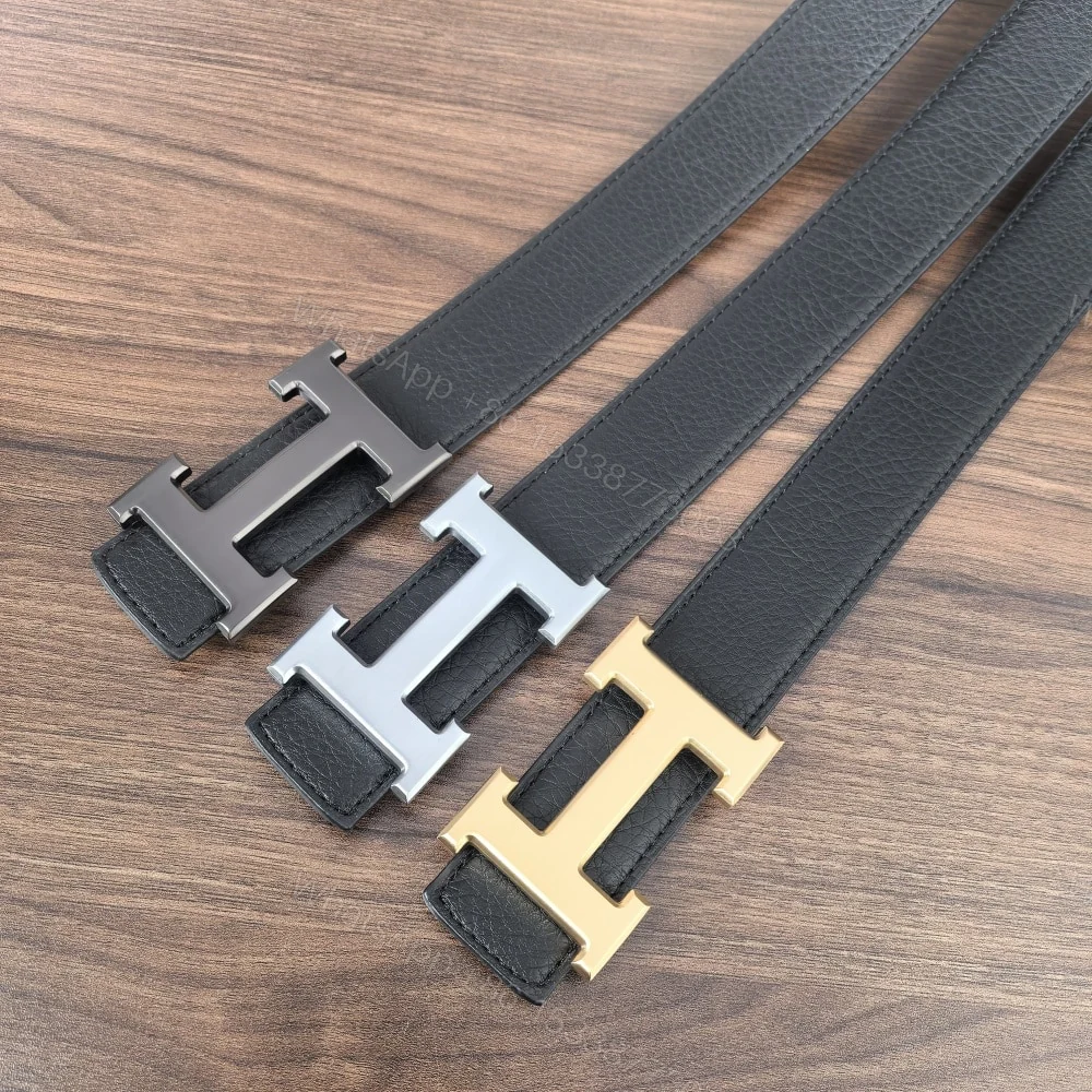 View 4 of HERMÈS H REVERSIBLE BELT BLACK AND GOLD 25MM