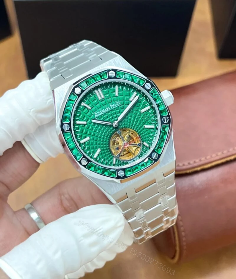 View 4 of Audemars Piguet Royal Oak Flying Tourbillon White Gold Emerald 10AA Automatic
