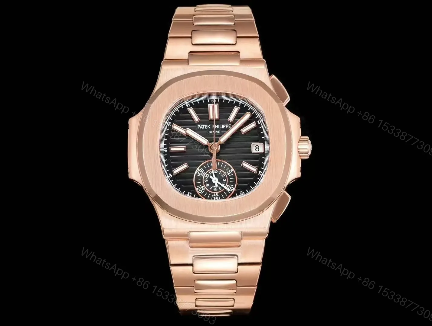 View 7 of Super Swiss Clone Patek Philippe Nautilus 5980 Rose Gold