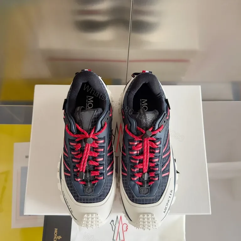Navy & Red MONCLER-Inspired Luxury Sneakers: All-Day Comfort — view 1