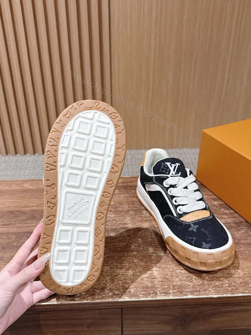 View 9 of Monogram Knit Athletic-Chic High-Tops with Suede Accents