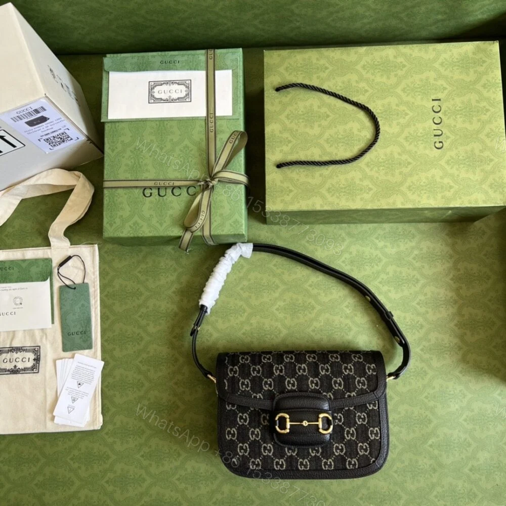 View 3 of Gucci Horsebit 1955 Original GG Black And Ivory 25Cm 602204 UN3BG 1274