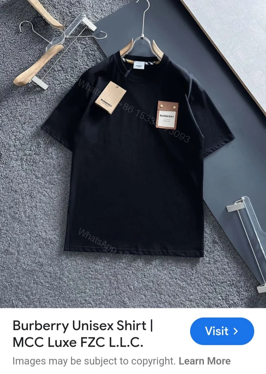 View 11 of First Copy Burberry Cotton Lycra Tee