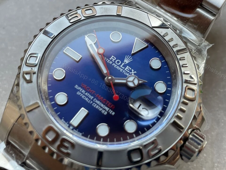 View 4 of Clean Factory 1:1 Rolex Yacht-Master 126622 Best Edition 904L Steel Blue Dial on SS Bracelet VR3235