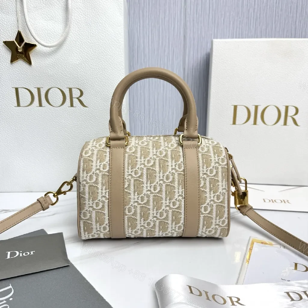 View 3 of Patterned Satchel: Monogram Texture, Leather-Trim, Elegant Mini Bag
