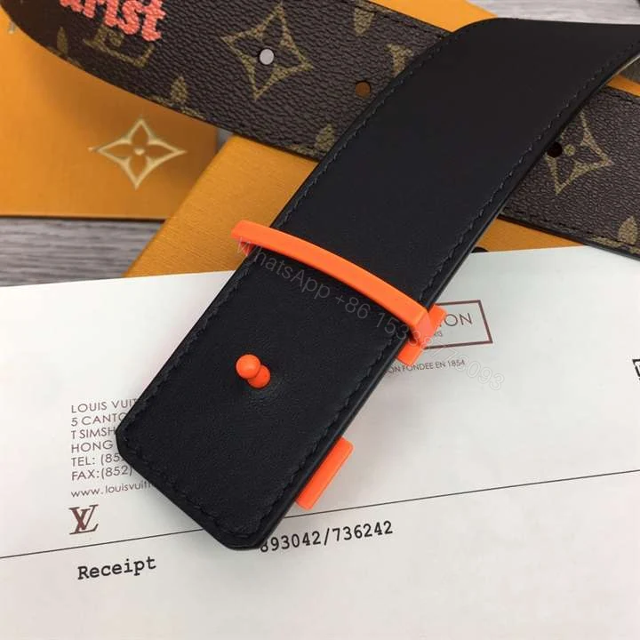 View 5 of LOUIS VUITTON PYRAMIDE 40MM REVERSIBLE BELT MONOGRAM CANVAS RECTO SIDE – B76