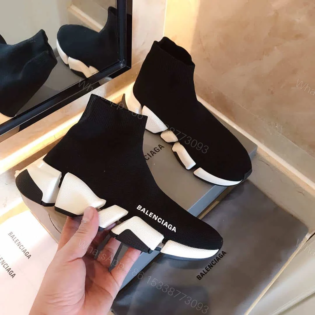 View 2 of BALENCIAGA SPEED 2020 TRAINER BLACK WHITE – BB51