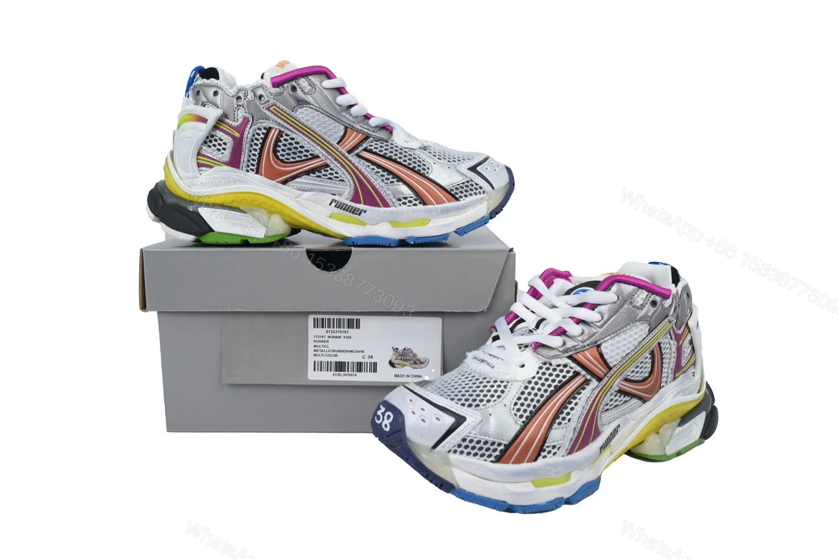View 8 of Balenciaga Runner Sneaker Color Orange Powder 772767 W3RBW 9168