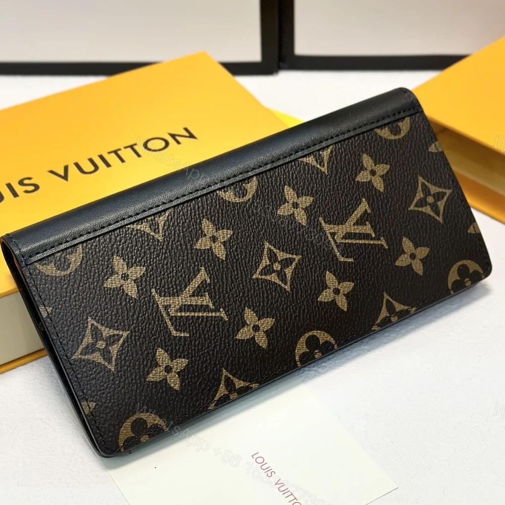 View 8 of LOUIS VUITTON BRAZZA WALLET MONOGRAM MACASSAR BROWN 19CM M69410