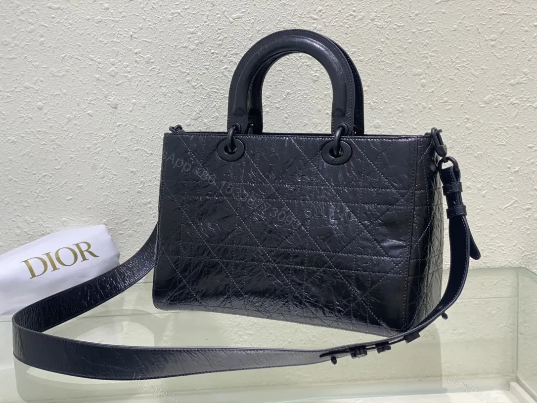 View 3 of Quilted Patent Handbag: Black, Top Handle, Crossbody, Luxe