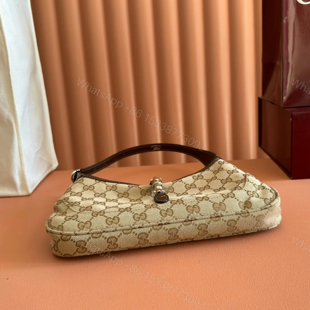 View 4 of GUCCI 25S JACKIE MONOGRAM 27 CM IN LIGHT BROWN CANVAS AND CALFSKIN