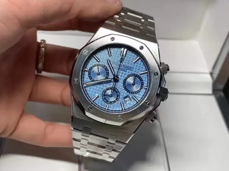 View 8 of Replica Audemars Piguet Royal Oak Selfwinding Chronograph Blue 26317BC.OO.1256BC.01