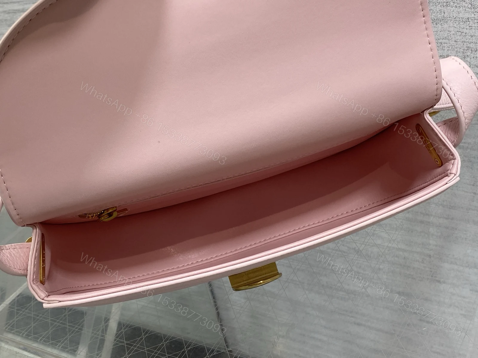 View 5 of Dior Small Dior Médaillon Flap Bag in Pink