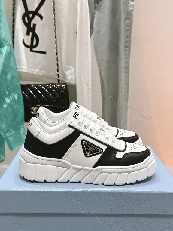 View 3 of Monochrome Luxe Prada-Influenced Platform Sneakers