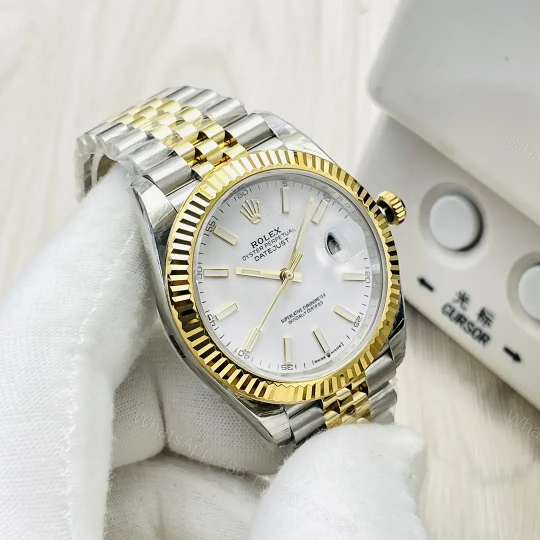 View 2 of Fake Rolex Datejust White Jubilee Best Two Tone 41MM Watch 126333-0016