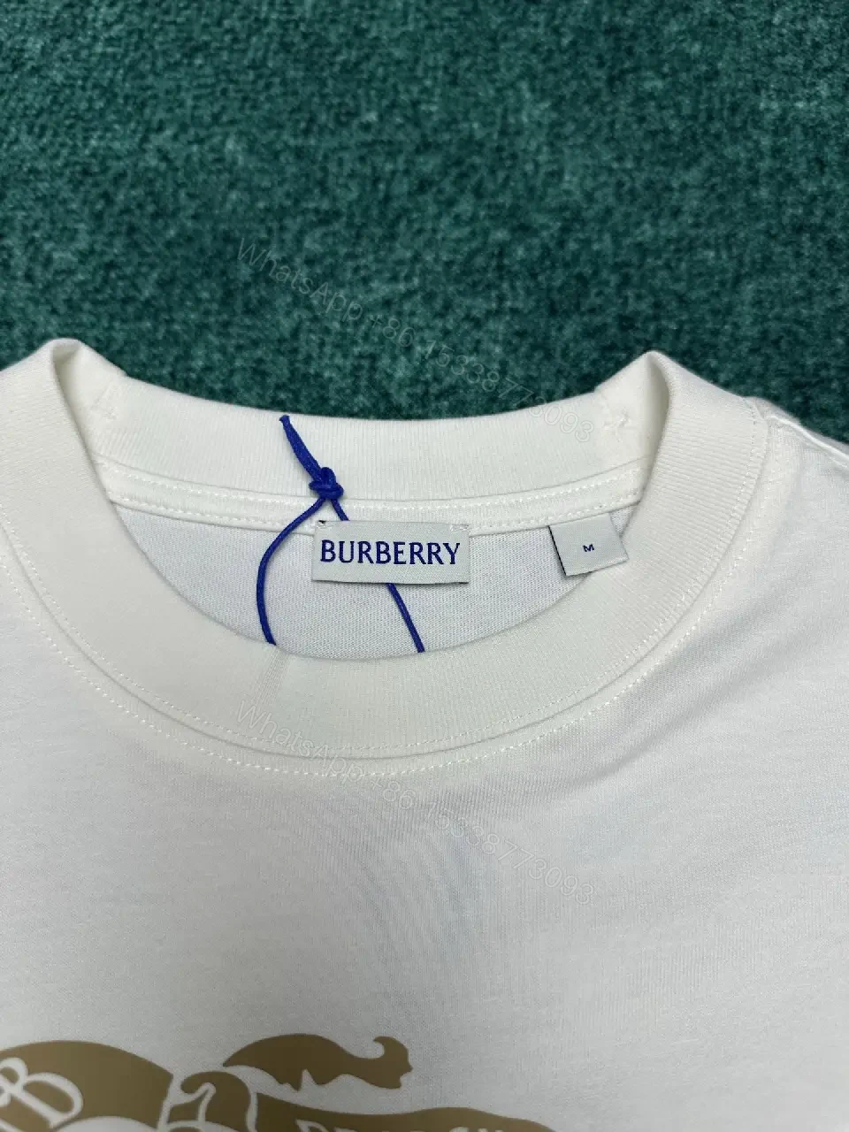 View 7 of White Cotton Graphic Tee with Heritage Detailing
