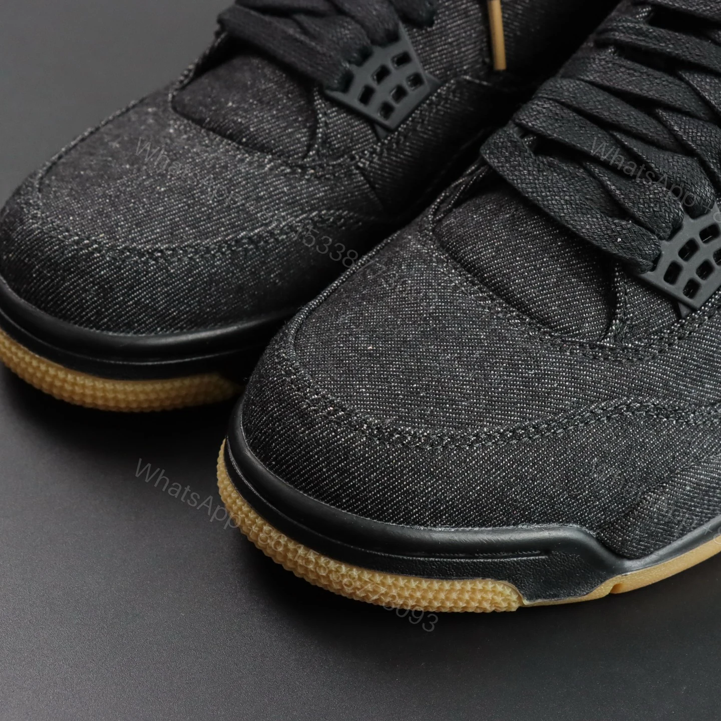 View 4 of Air Jordan 4 Retro Levis Black Reps