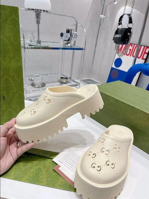 View 6 of GUCCI WONMEN’S PLATFORM PERFORATED G SANDAL – SDG020