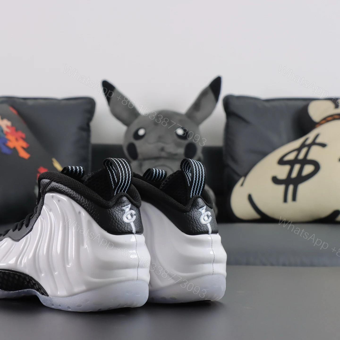 View 6 of Foamposite One White and Black