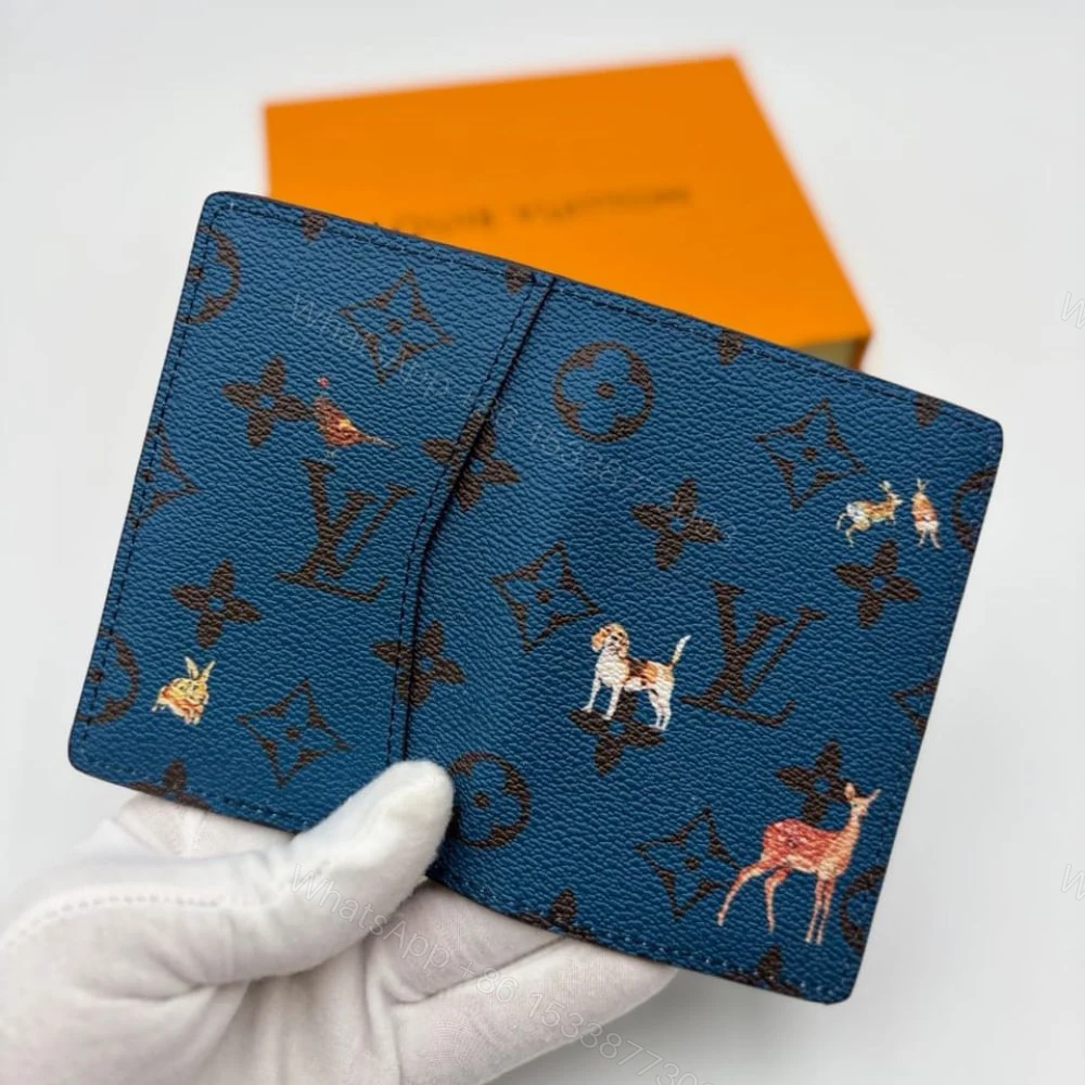 View 6 of Louis Vuitton Pocket Organizer Monogram Forest Navy 14Cm M26979