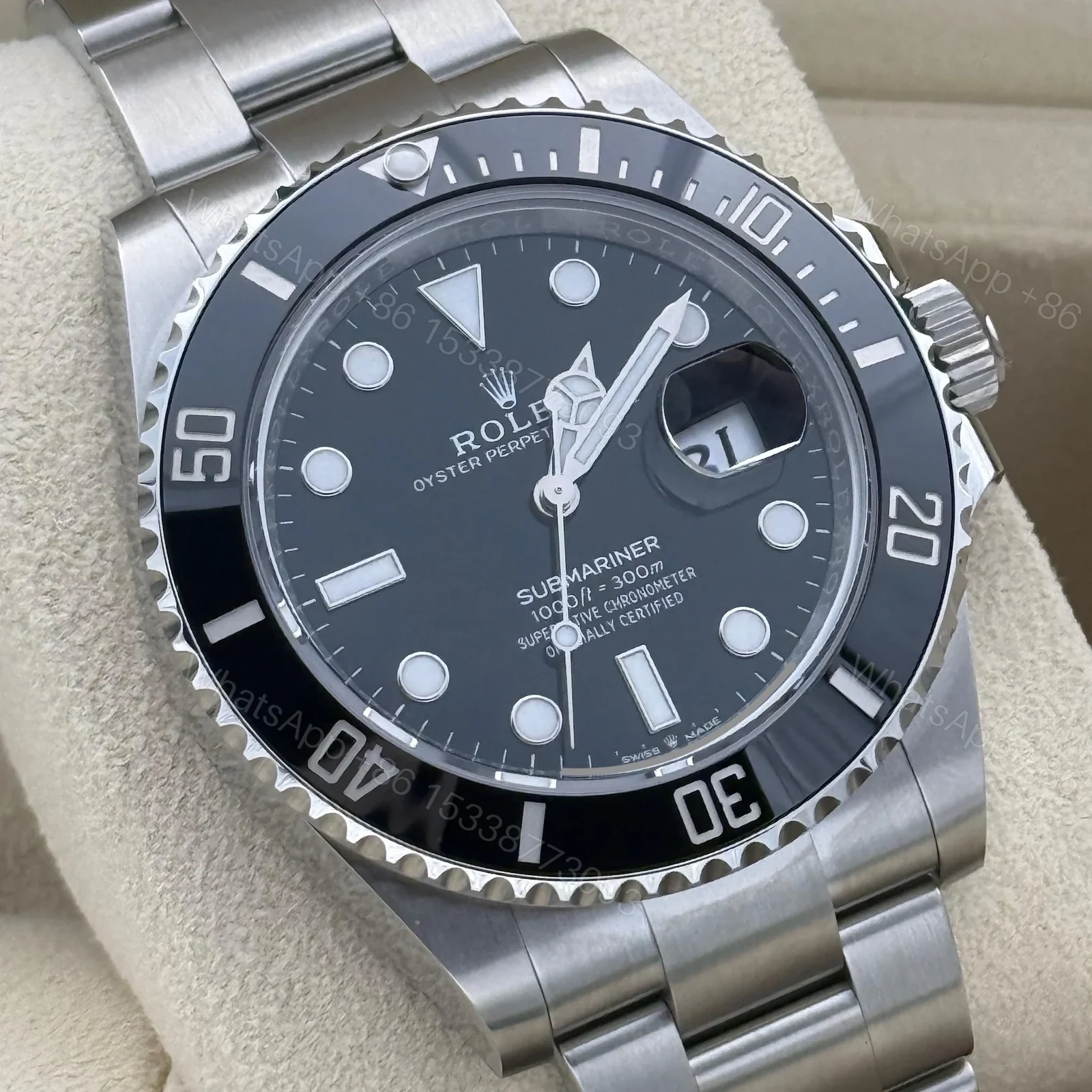 View 7 of Superclone Rolex Submariner Black Dial 126610LN