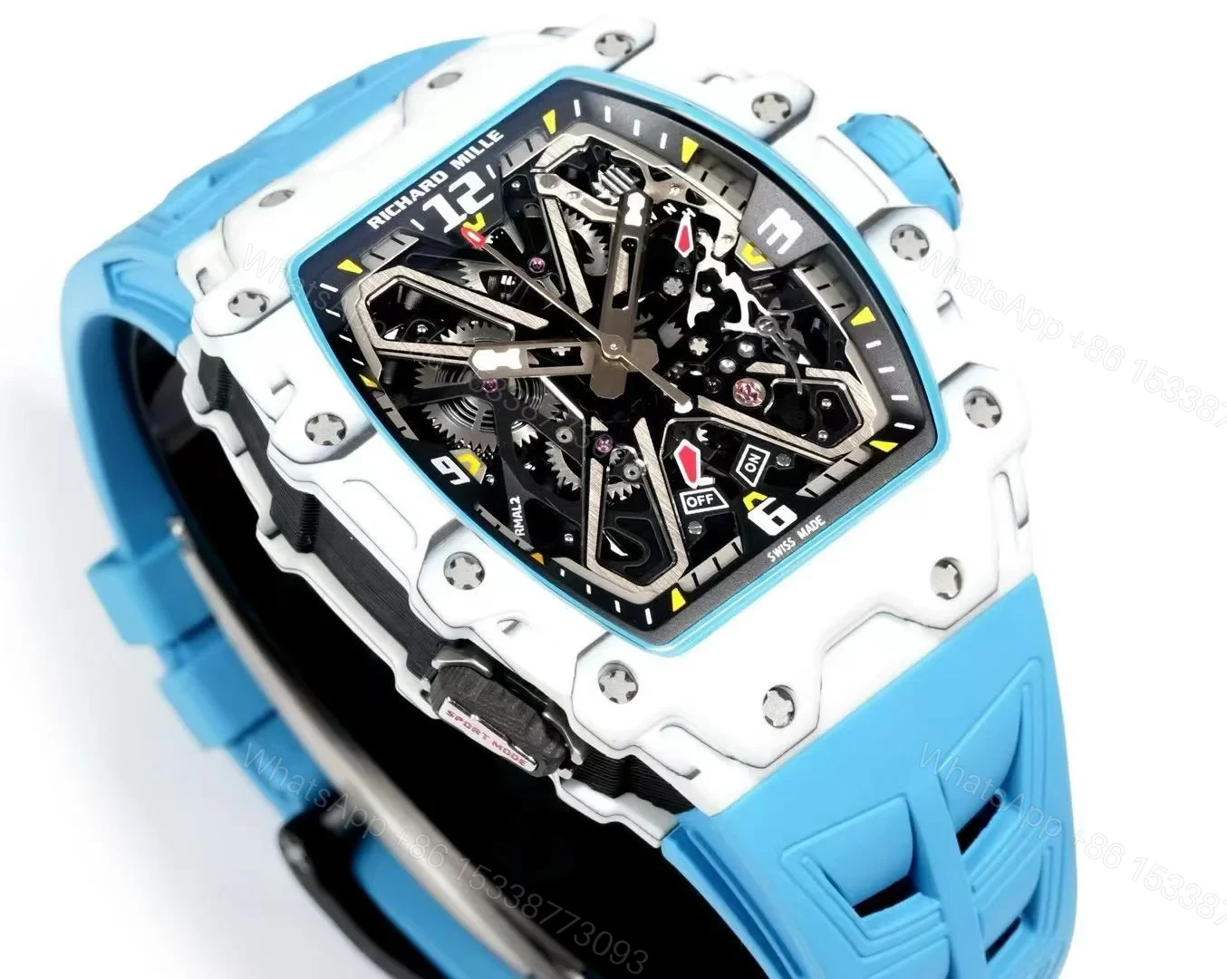 View 2 of Richard Mille RM35-03 Automatic Skeleton Watch Carbon NTPT Quartz Carbon Fiber 13.5MM Slim Case Integrated Movement Premium Edition RM35-03-CARB-AUTO-SK
