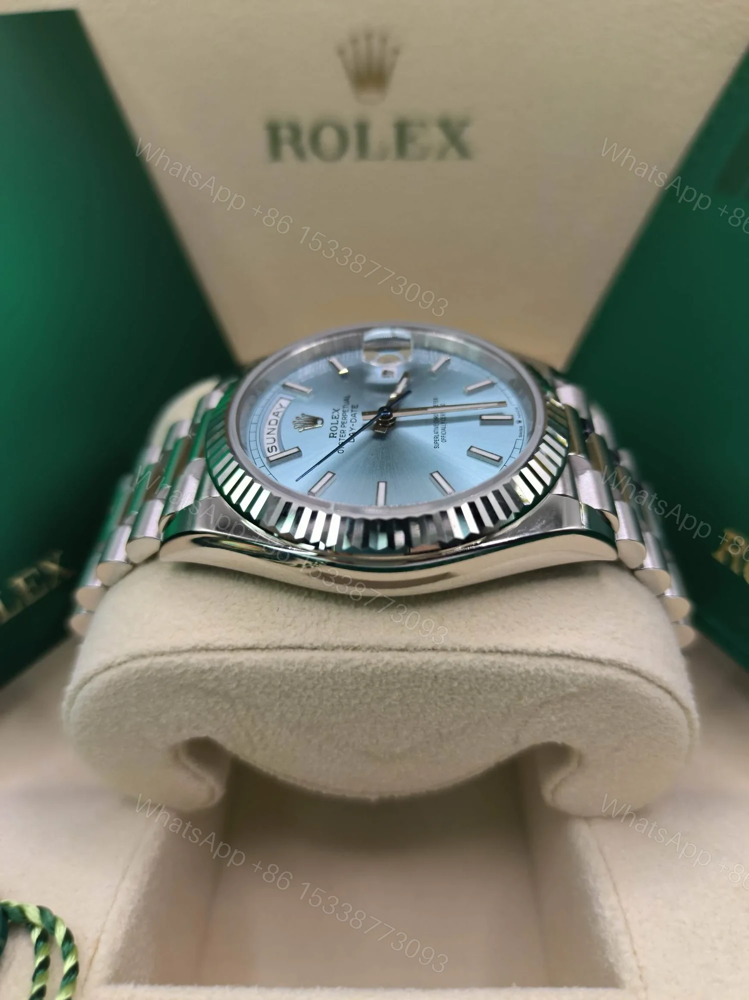 View 5 of Superclone Rolex Day-Date Ice blue Dial 228236 40 mm