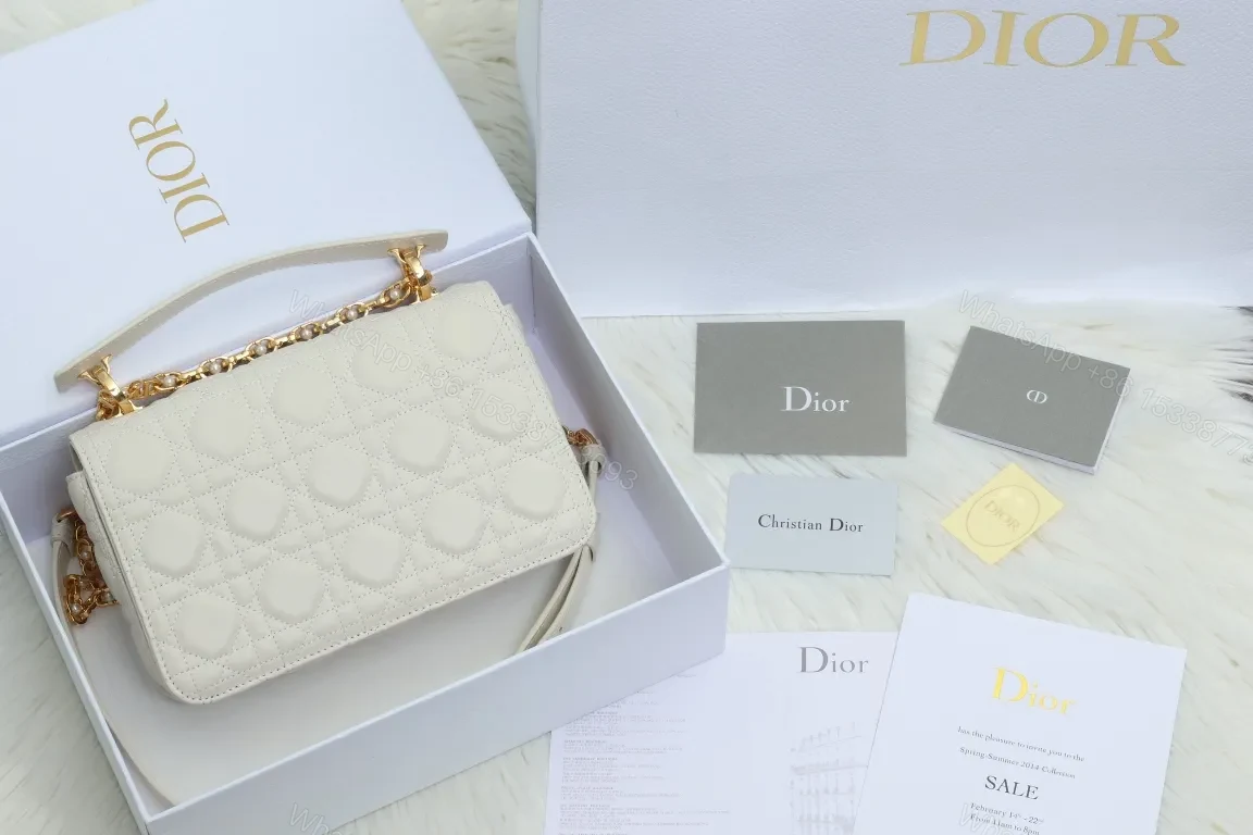 View 6 of Quilted Chic Compact Shoulder Bag with Gold Hardware