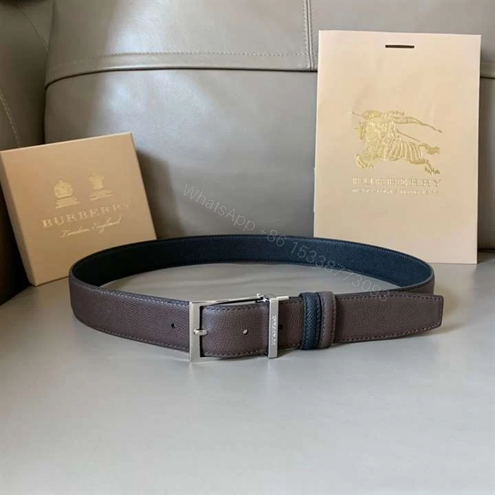 View 2 of BURBERRY GRAINY REVERSIBLE LEATHER BELT – B30