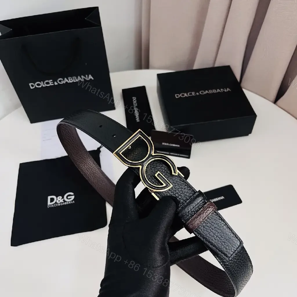 View 8 of Pebbled Black Leather Luxury Belt with Double-G G Buckle