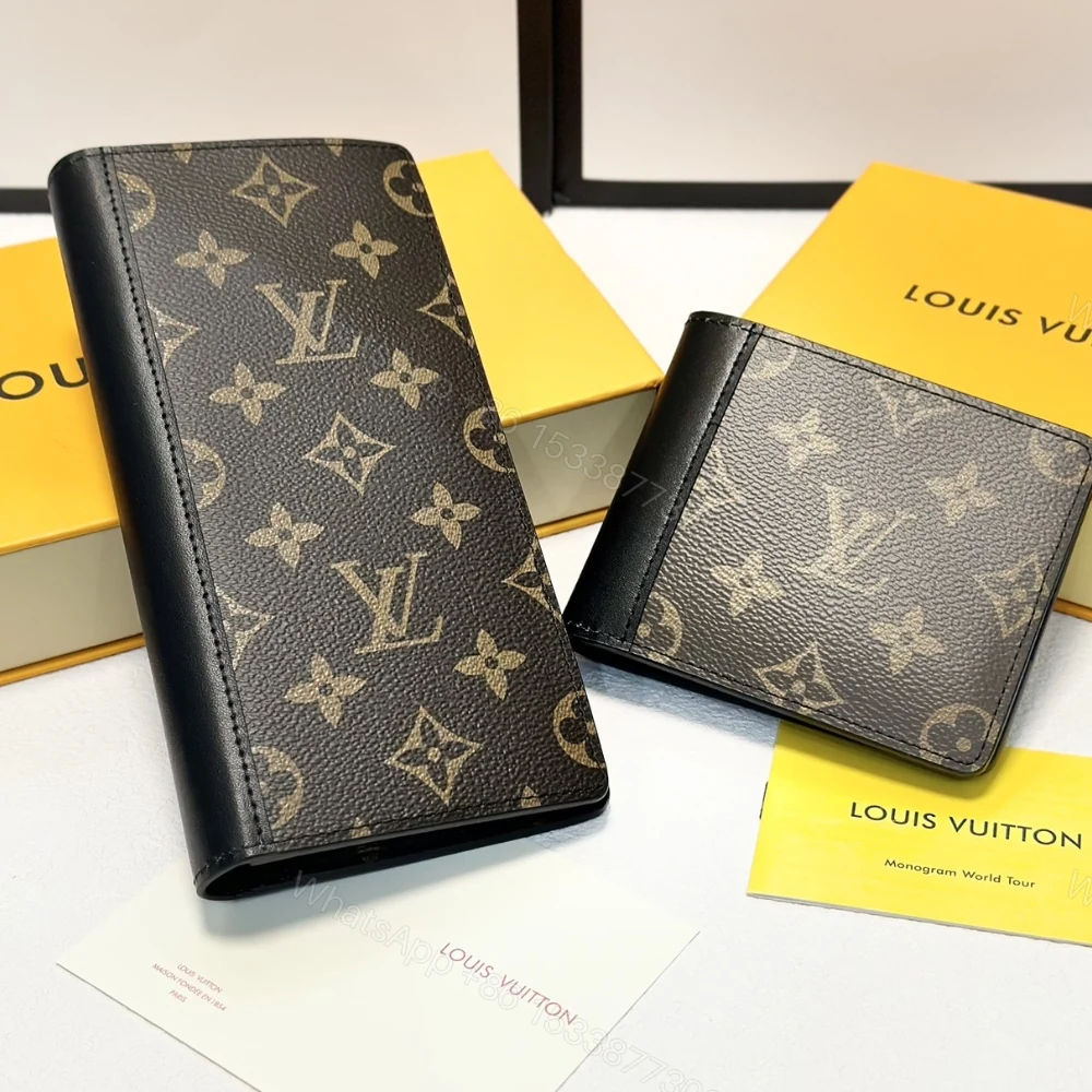 View 5 of LOUIS VUITTON BRAZZA WALLET MONOGRAM MACASSAR BROWN 19CM M69410