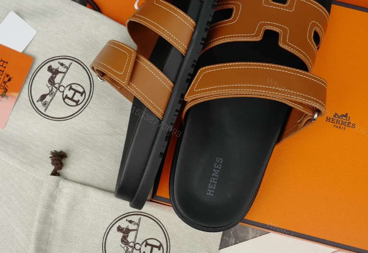 View 5 of Leather Tricolor-Accent Sandals: Sophisticated Everyday Luxury