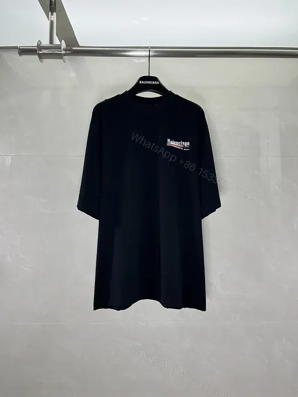 Black Cotton Loose Tee Logo Crewneck Short-Sleeve T-Shirt — view 1