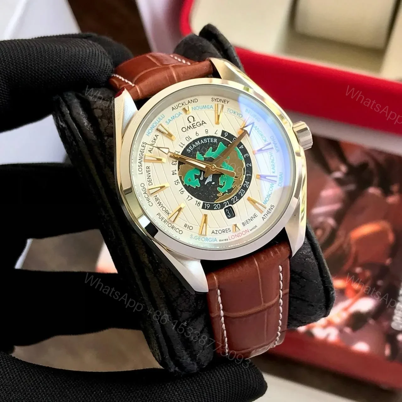 View 2 of Omega Seamaster Co-Axial Aquatera WorldMap