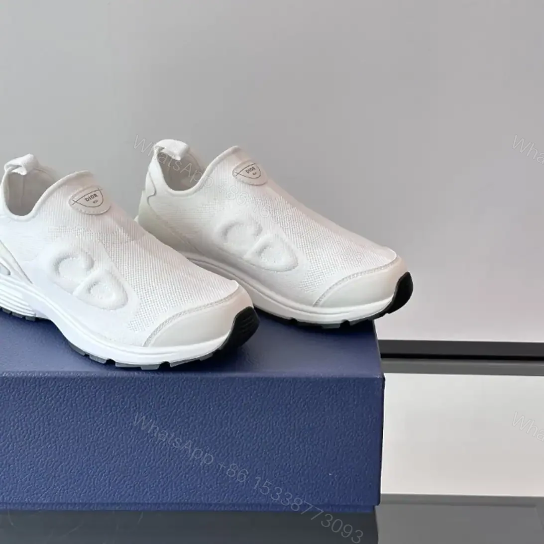 View 5 of DIOR B30 COUNTDOWN SNEAKERS WHITE TECHNICAL MESH AND BLACK TECHNICAL FABRIC – CD229
