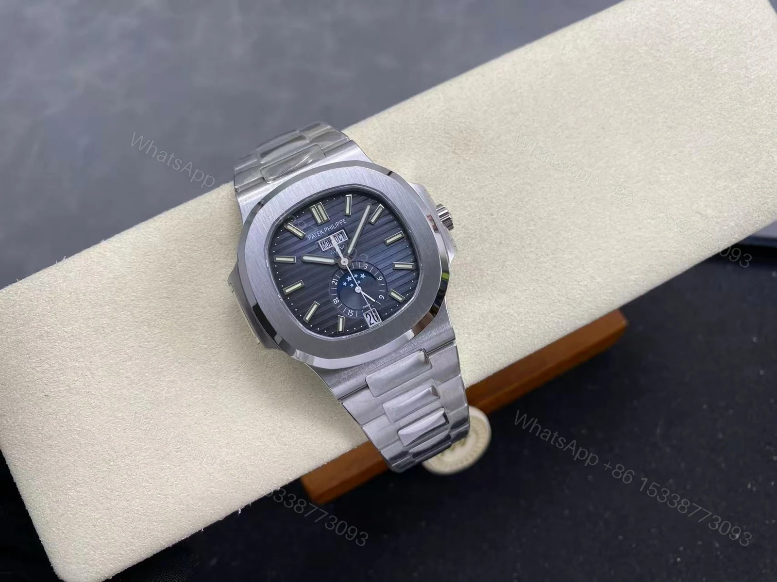 View 4 of Replica Patek Philippe 5726 Blue Calendar Watch