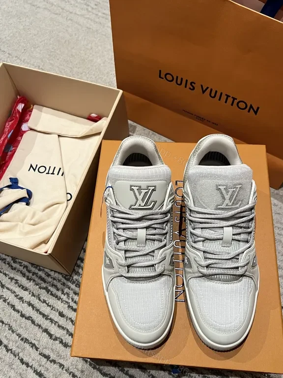 View 4 of Texture-Forward LV-Inspired High-Tops: Luxury Streetwear Sneakers