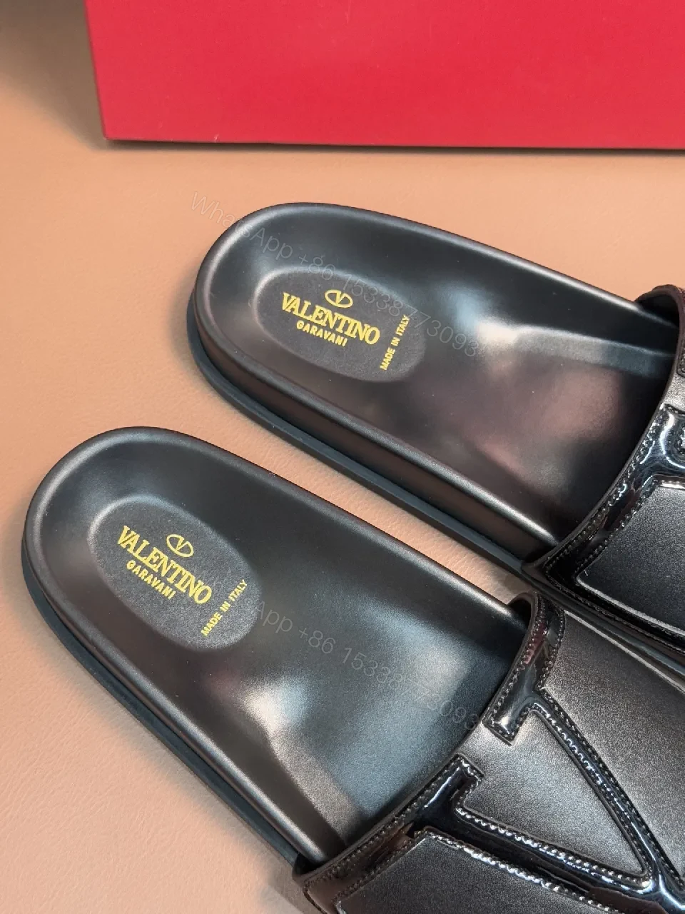 View 4 of Black Strap + Faux Leather + Chic Slide + All-Day Comfort + Sandals