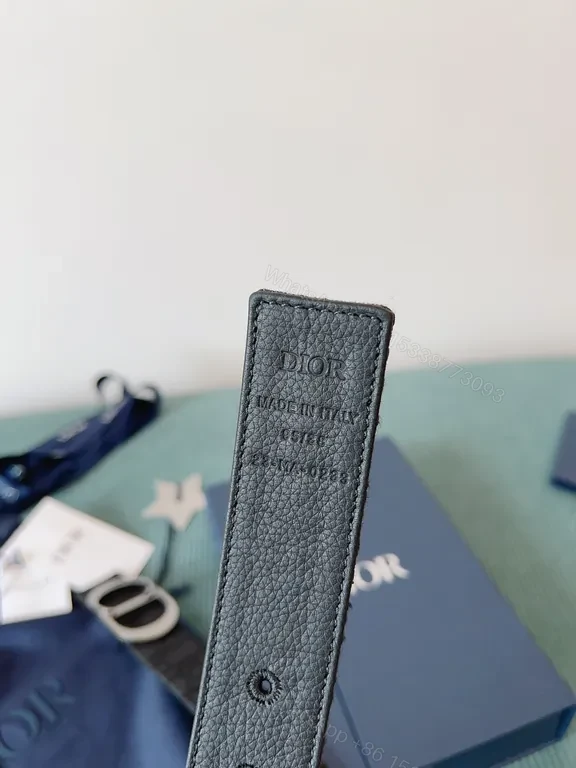 View 8 of Dior Oblique Belt - Monogram Luxe Leather Belt